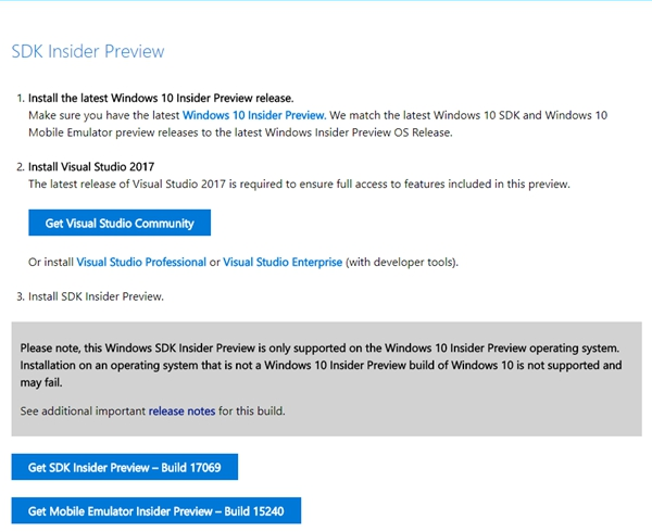 微軟發布Windows 10 RS4 SDK 17069下載