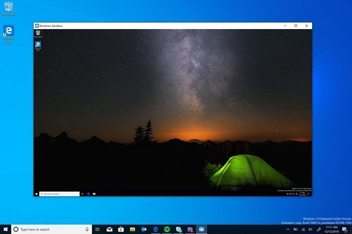 Windows 10引入Windows Sandbox沙盒子系統